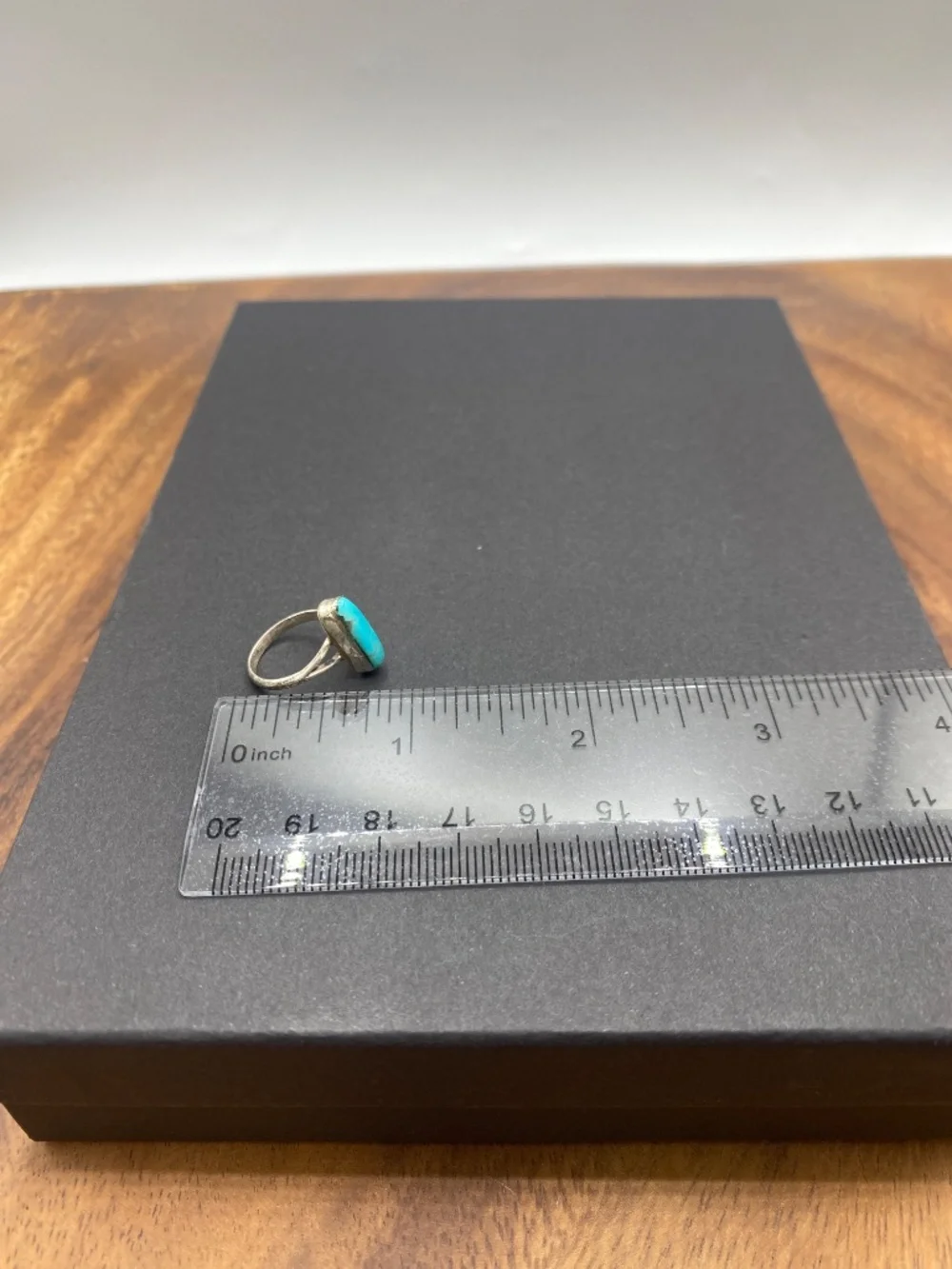 Vintage Sterling Silver Turquoise Pinky Child Ring Southwestern Old Handmade